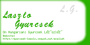 laszlo gyurcsek business card